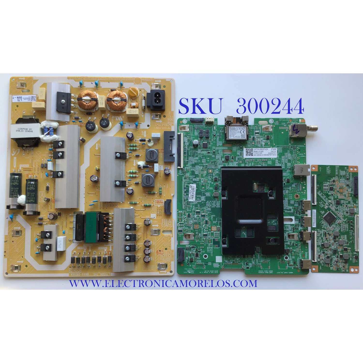 KIT DE TARJETAS PARA TV SAMSUNG / MAIN BN94-14106D / BN41-02662 / FUENTE BN44-01056A / L75S6N_THS / T-CON CV700U1-T01-CB-2 / E3CCBB7000030 / PANEL CY-GN070HGJV1H / MODELO UN70NU6900FXZA GB03 /  UN70NU6070FXZA
